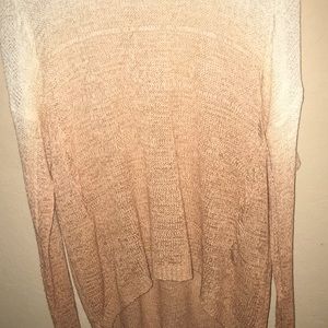 Honolua Wahine Ombré Cream Salmon Sweater Large